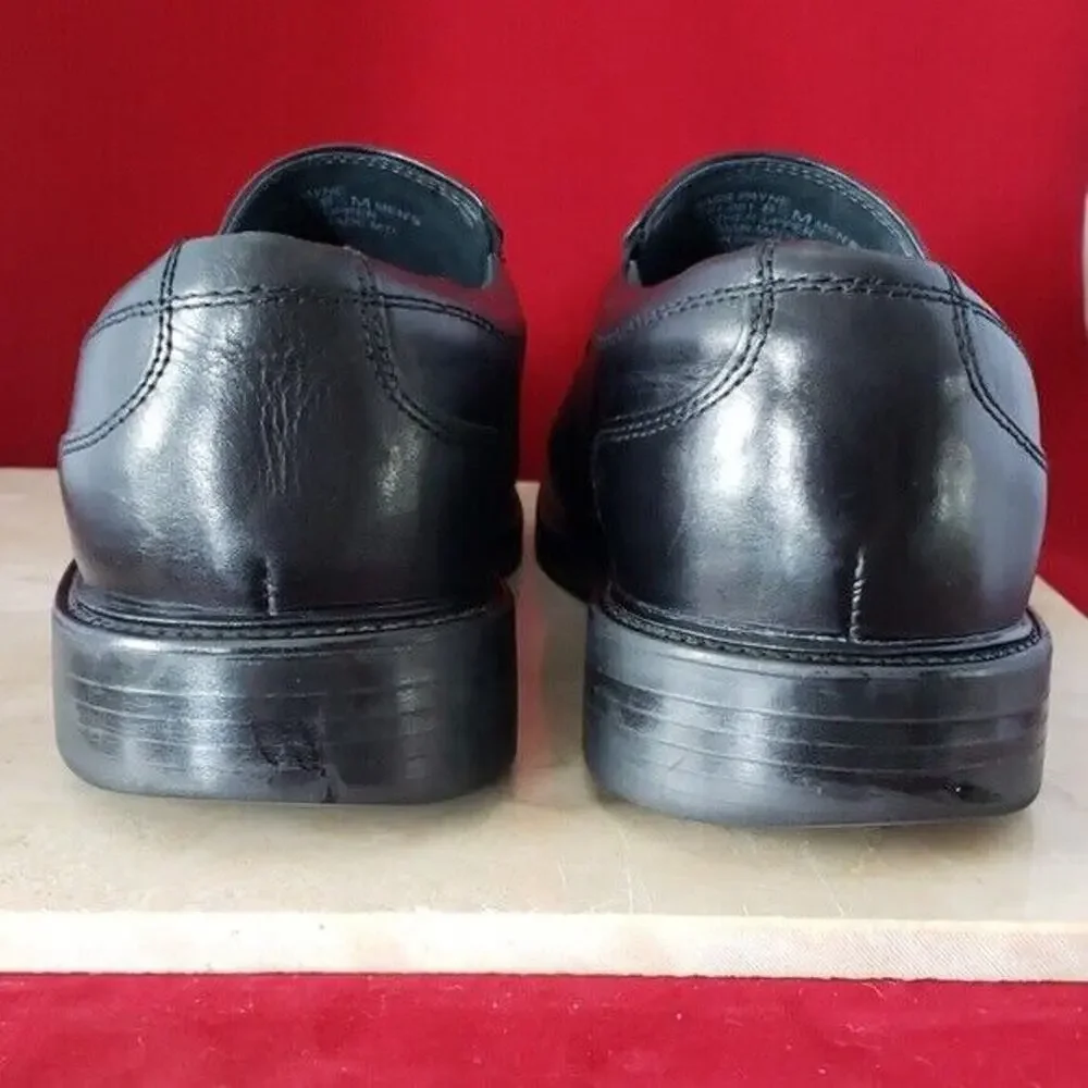 Bass Loafers Men's Black Leather Upper Slip On Loafers Size 8.5 M